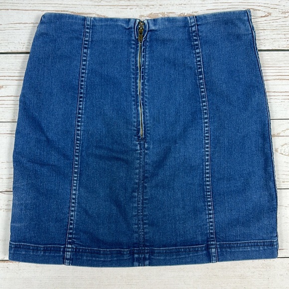 Free People Denim Mini Skirt, Sz 10 - Picture 2 of 6